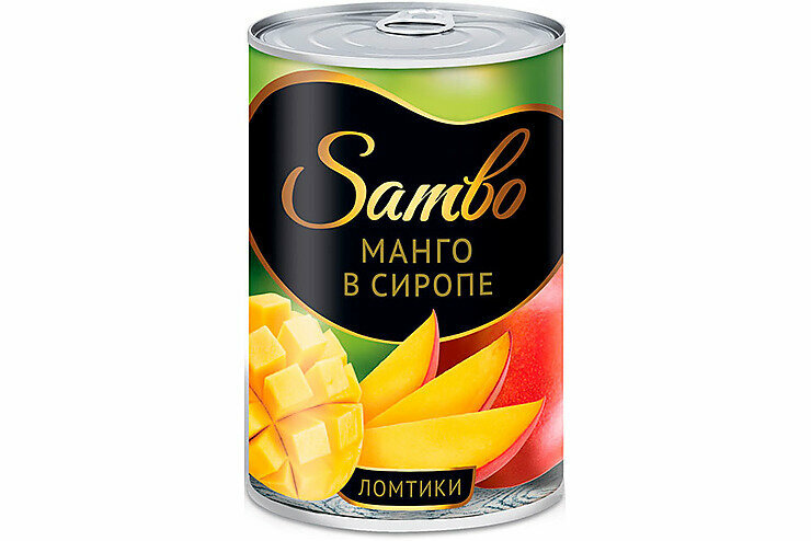 Sambo, Манго в сиропе, ломтики, 425 грамм