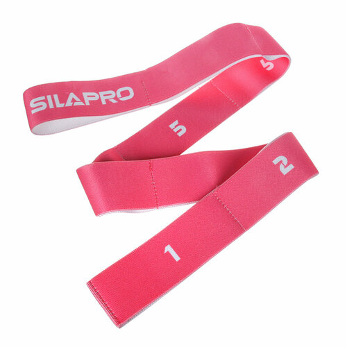SILAPRO Эспандер-лента с 8 захватами для йоги, растяжки и пилатеса, 90x4см, сопр. 7-10кг, 2 цвета, 5 штук портативная многофункциональная спортивная эластичная лента для йоги пилатеса бодибилдинга эластичная лента для упражнений для спорта