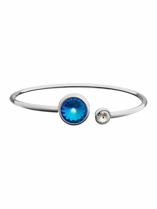 Браслет Fiore Luna, кристаллы Swarovski, синий, серый
