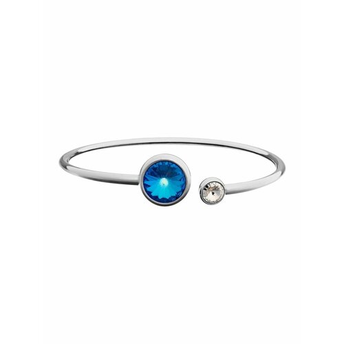 Браслет Fiore Luna, кристаллы Swarovski, синий, серый браслет с премиум кристаллами