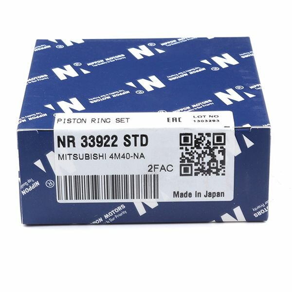 Кольца поршневые Nippon Motors NR-33922-STD Mitsubishi Challenger; Pajero; Montero; Canter 4M40 OEM ME202950