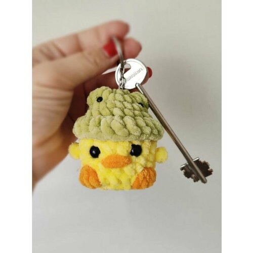 Мягкая вязаная игрушка утка жаба