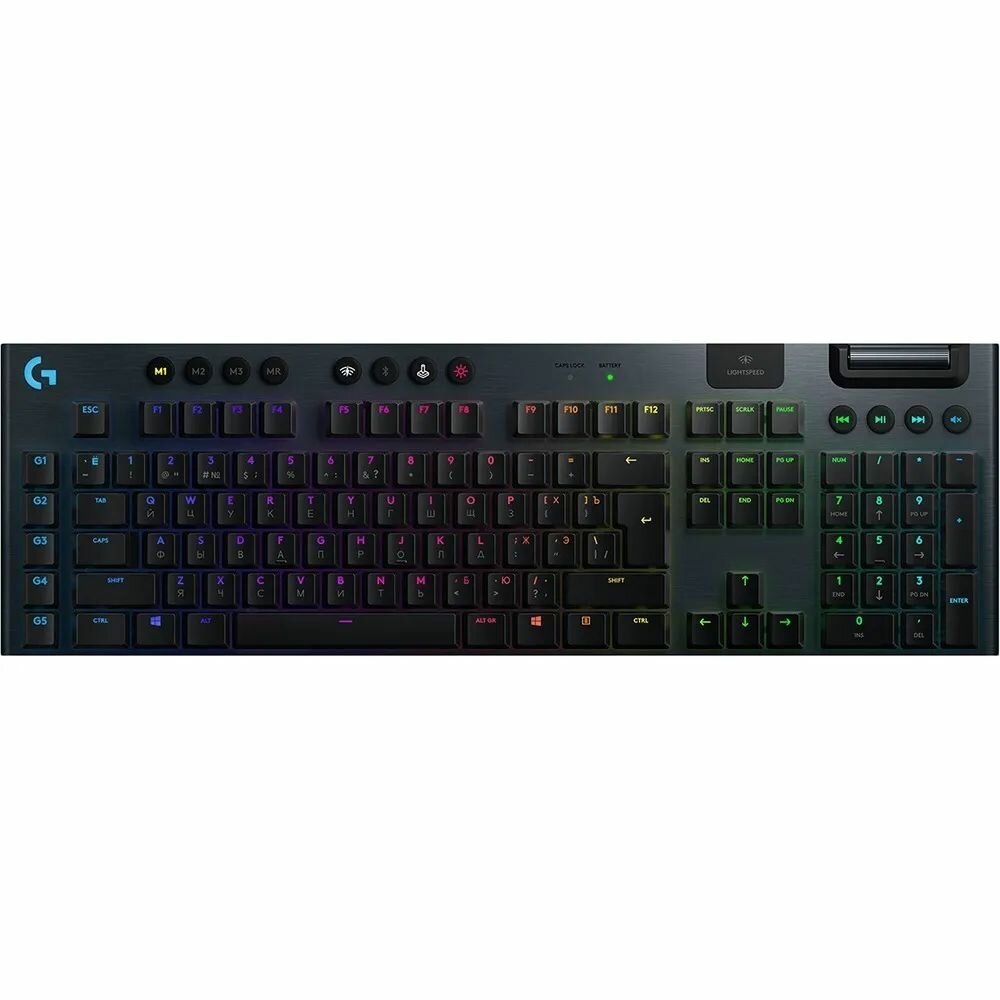 Игровая проводная клавиатура Logitech Gaming Keyboard G815 CARBON LINEAR SWITCH (920-009007), полноразмерная, 119 клавиш, черный