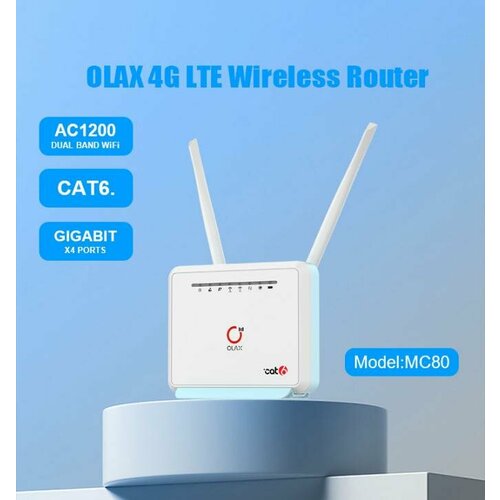 WiFi Роутер OLAX MC80 cat6 4G с аккумулятором и SIM слотом 7289₽