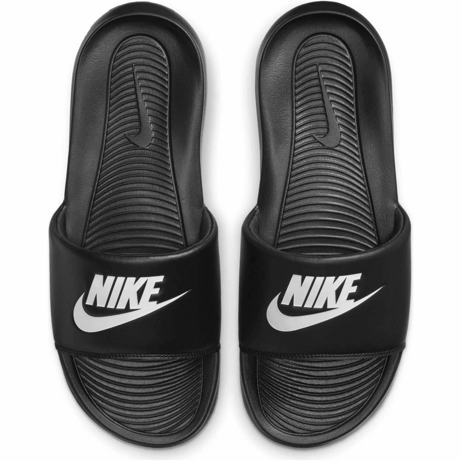 Шлёпанцы NIKE Victori One, размер 9 US, черный/белый — фото 1