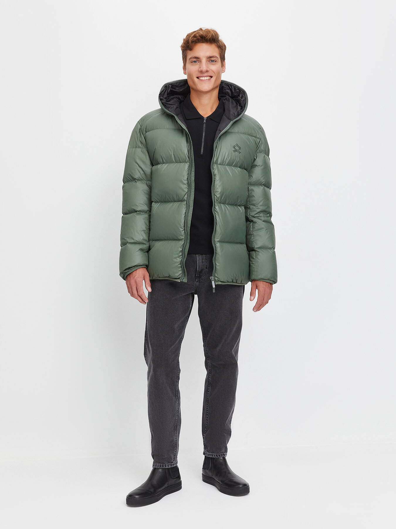 Куртка JUST CLOTHES, размер 58, зеленый — фото 1