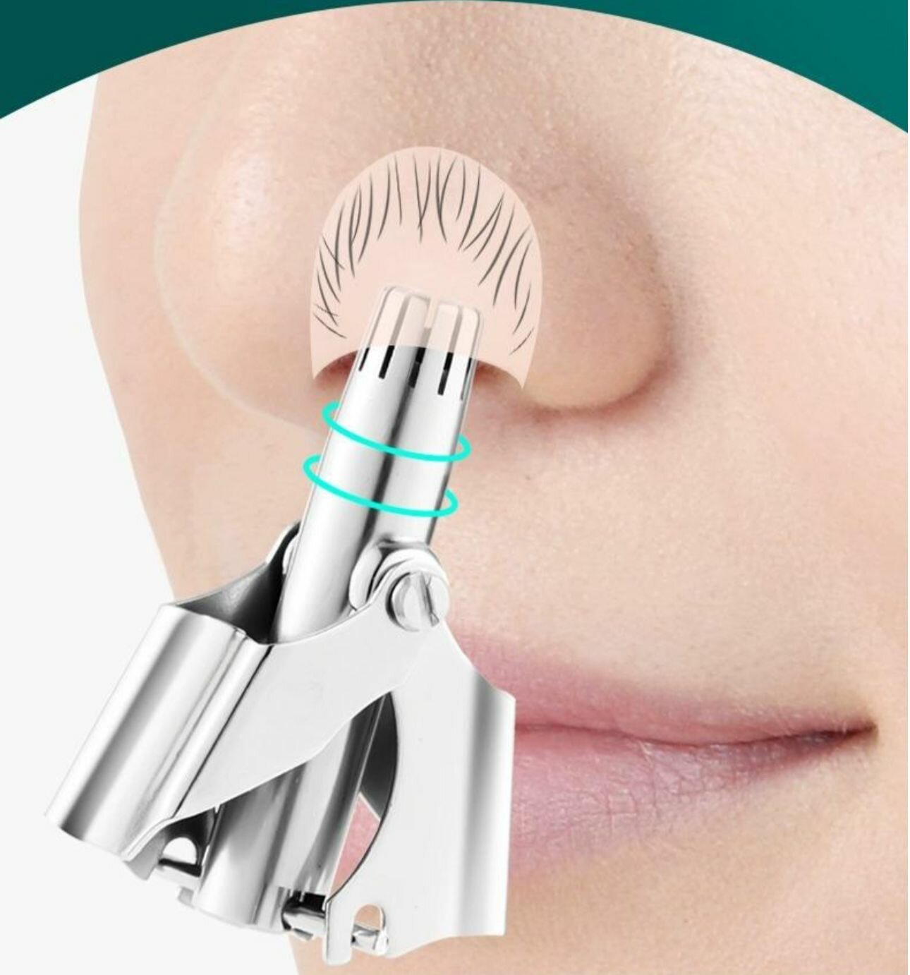 Ручной триммер для носа и ушей Машинка для удаления волос Механический тример