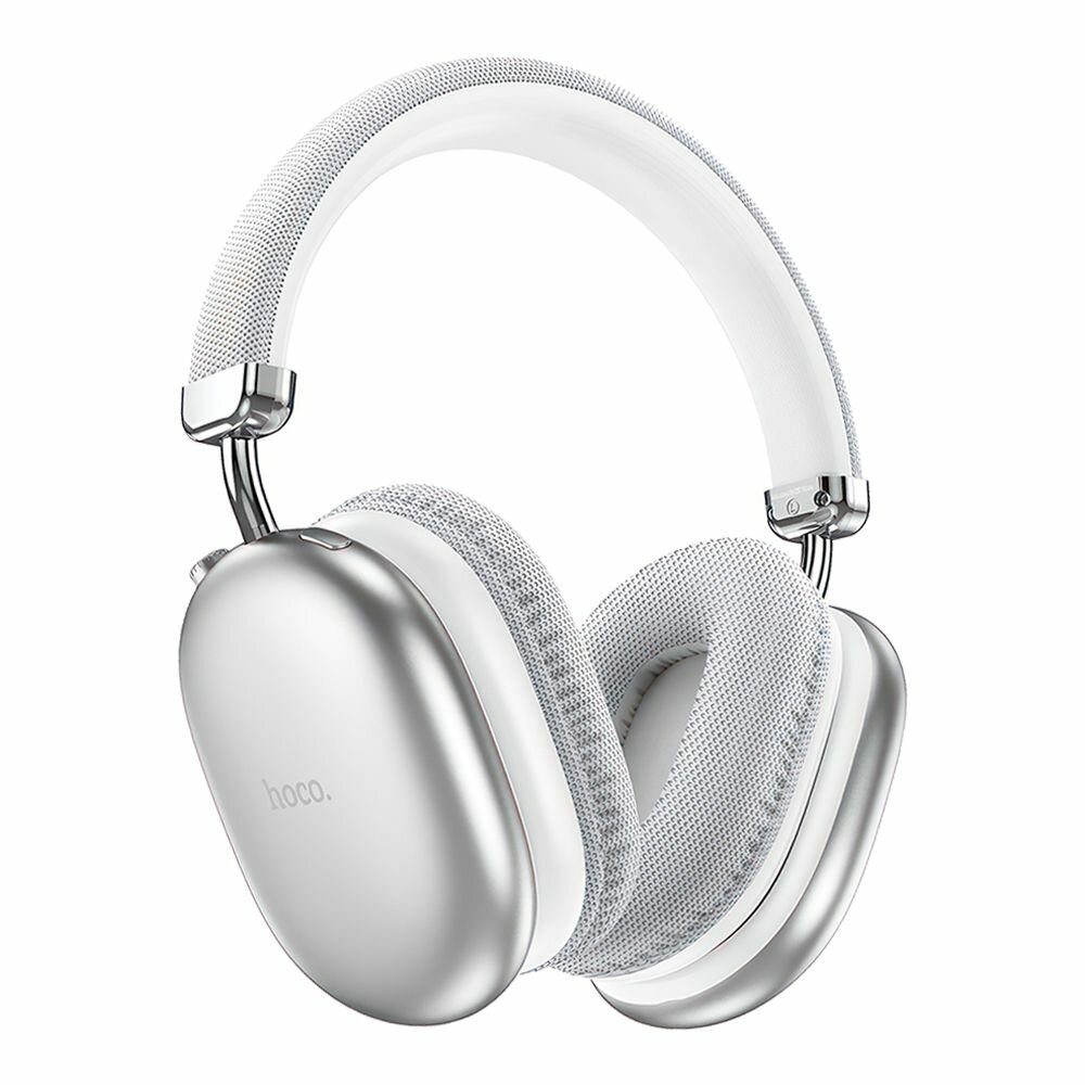 Беспроводные наушники Bluetooth HOCO W35 Max Joy BT5.3, 3,5 мм, MicroSD, накладные, громкость +/- (белые)