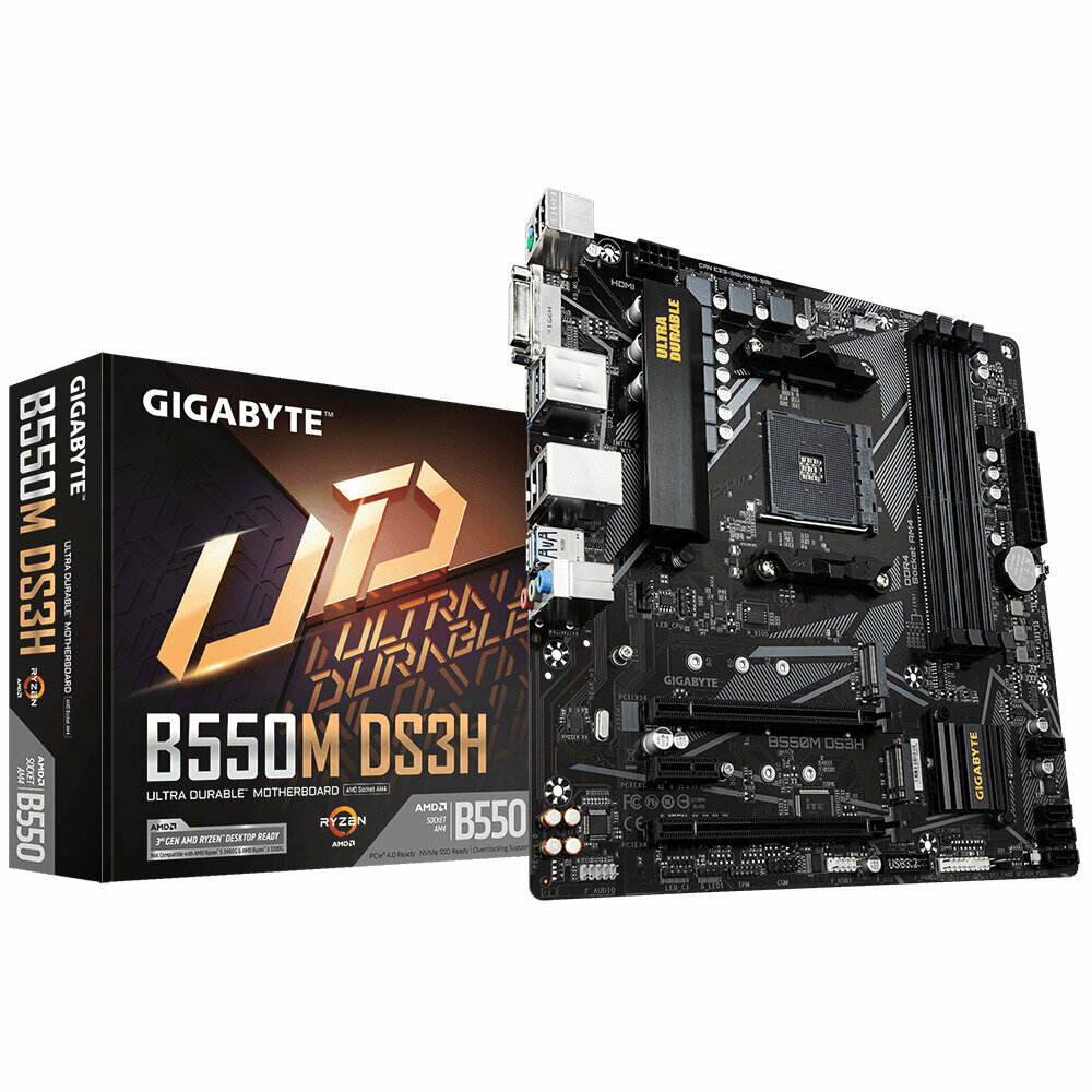 Материнская плата GIGABYTE B550M DS3H (rev. 1.0) Retail