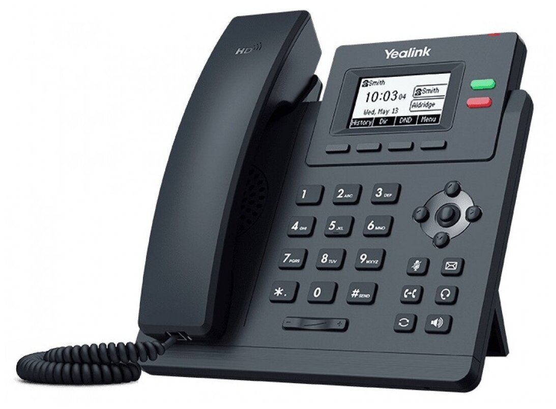 Телефон IP Yealink SIP-T31P с блоком питания черный