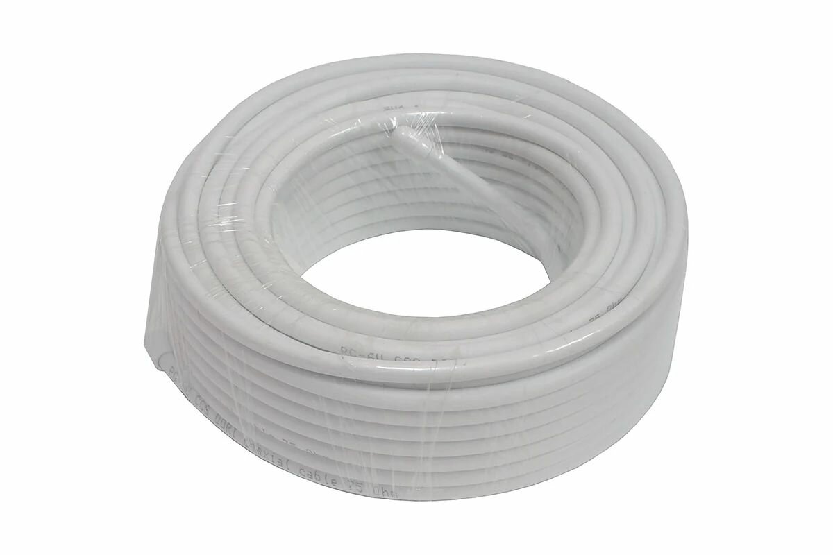 Коаксиальный кабель DORI RG-6 U белый CCA 20м шт 1126-2