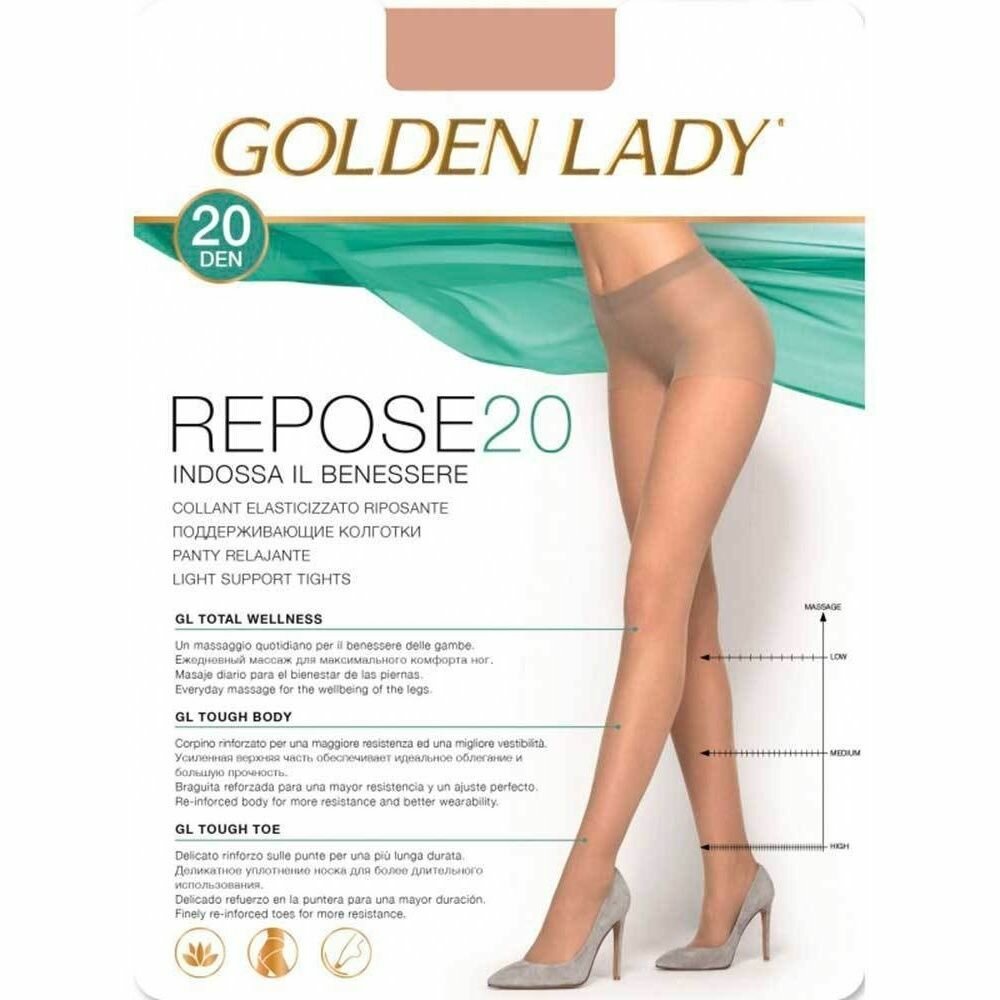 Golden Lady "Repose", 20 ден, размер 2S, Nero, цвет черный