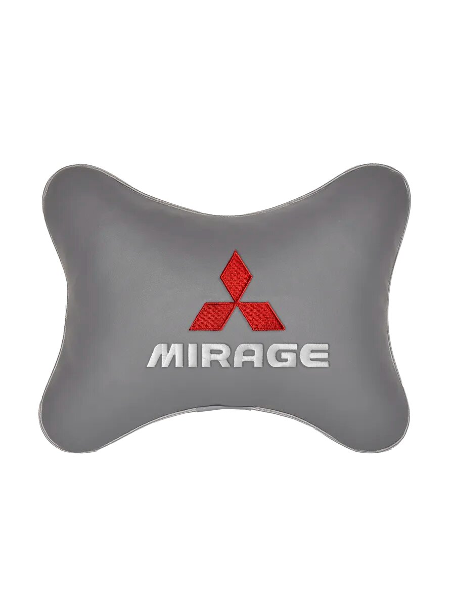Подушка на подголовник серая экокожа MITSUBISHI Mirage