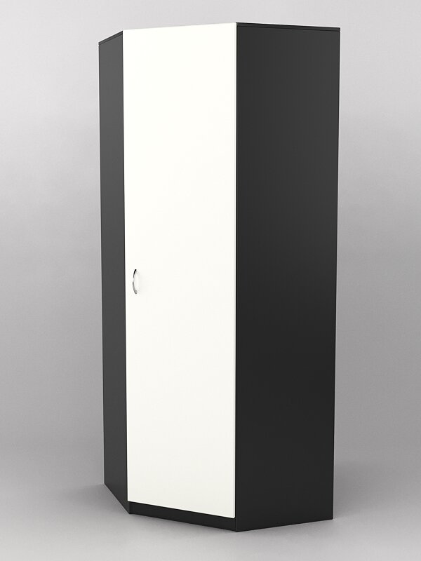 Шкаф "гамма" угловой, Черный и Белый. Производитель товара - компания Westcom.