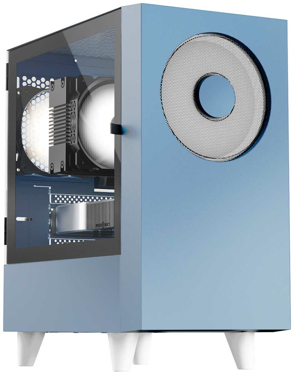 Компьютерный корпус Wizmax EM1 Woofer Blue
