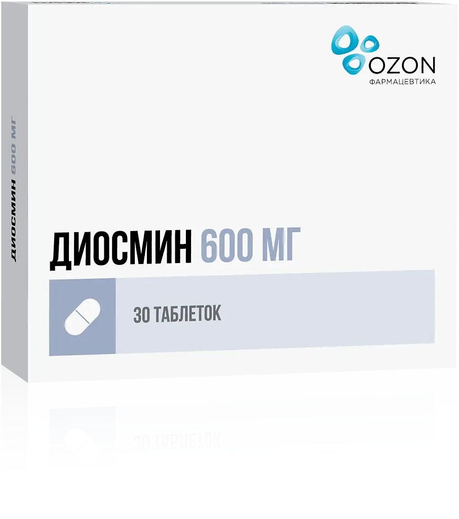Диосмин таблетки покрыт. плен. об. 600 мг 30 шт