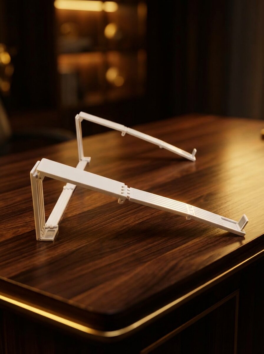 Подставка Holder S011, для ноутбука, складная, с поворотом, белая