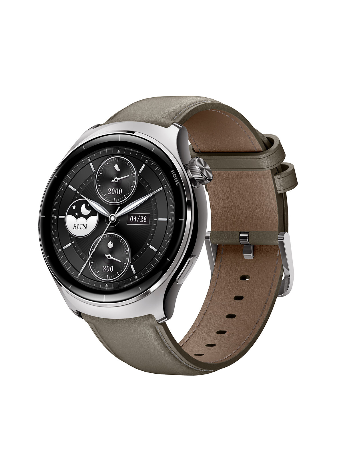 Смарт-часы Mibro Watch Lite 3 Pro, серебристый, кожаный и силиконовый ремешок, GPS, AMOLED 1,32, 5ATM