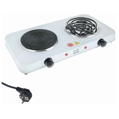 Плитка электрическая Irit IR-8222 2000 Вт 2 конфорки белая 347900₽