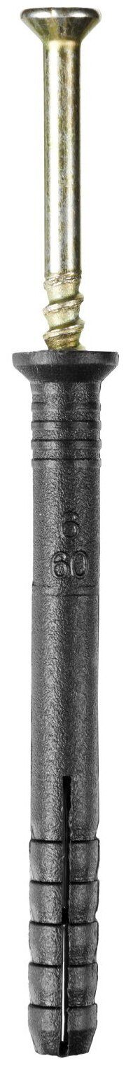 Дюбель-гвоздь полипропиленовый потайный бортик 6 x 60 мм 100 шт STAYER