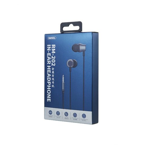 Наушники с микрофоном Remax RM-202 серые 79000₽