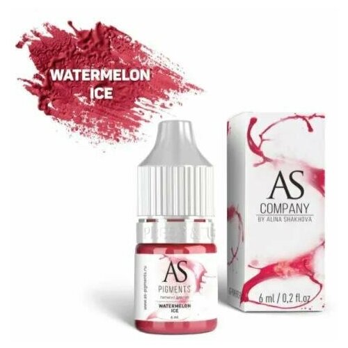 AS Company Пигмент для татуажа губ Watermelon ice (Арбузный лед), 6 мл (AS Pigments, Алина Шахова, Пигменты Шаховой)