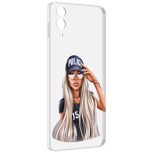 Чехол MyPads модная-девушка-арт женский для Samsung Galaxy Z Flip 4 (SM-F721) задняя-панель-накладка-бампер