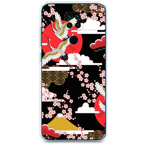 фото Силиконовый чехол "журавли на закате" на xiaomi redmi 10x 4g / сяоми редми 10x 4g case place