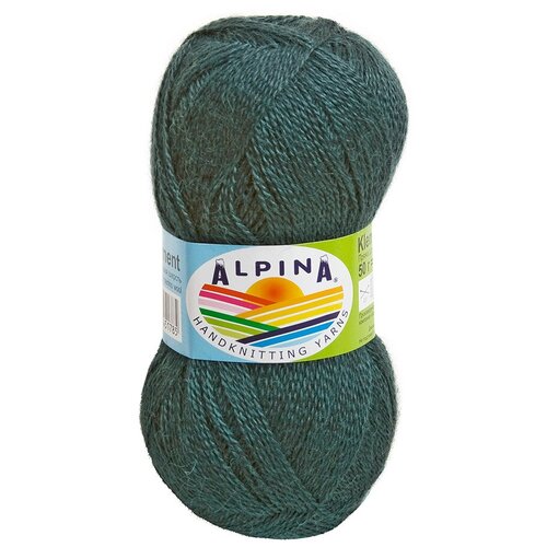 Пряжа ALPINA KLEMENT 80% альпака, 20% мериносовая шерсть 4 шт.х50г 300м №07 тёмно-зелёный