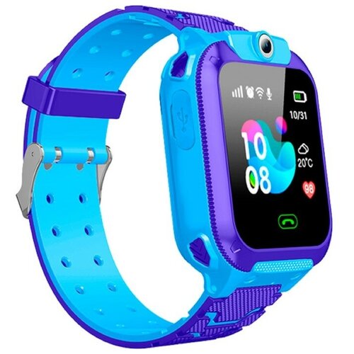 Детские смарт-часы RunGo K1, 1.4, 128x128, SIM, 2G, LBS, камера, видеозвонок, SOS, голубые смарт часы rungo w10 dark blue rngw10drkbl