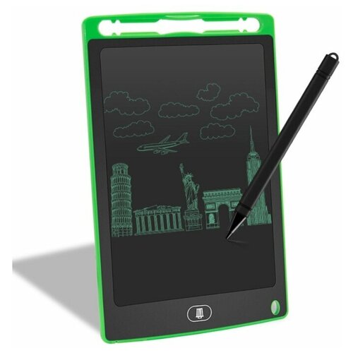 digital art рисование на планшете Планшет для рисования, диагональ 8,5, цвет зеленый, 22,7х14,6х0,5 см