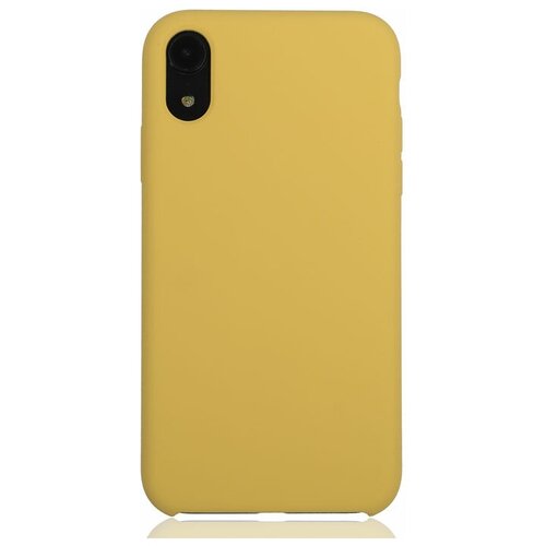 Чехол для Apple iPhone Xr Brosco Softrubber, накладка, жёлтый