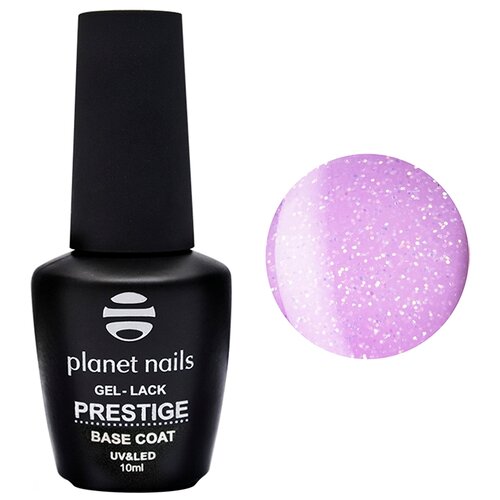 Planet nails Базовое покрытие Prestige Base Shimmer, lilac, 10 мл planet nails базовое покрытие prestige base natural 10 мл