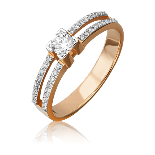 PLATINA jewelry Золотое кольцо с бриллиантами 01-0183-00-101-1110-30, размер 17