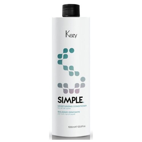 kezy бальзам simple moisturizing увлажняющий для всех типов волос c керамидами 1000 мл Бальзам увлажняющий для всех типов волос, 1000мл/ Simple Moisturizing Conditioner, Kezy (Кези)