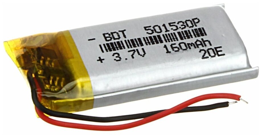 Аккумулятор 3.7V 0.16Ah Li-Po 501530P с контроллером