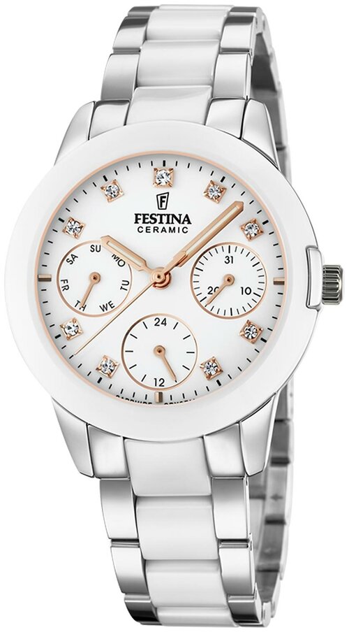 Наручные часы FESTINA, белый, серебряный