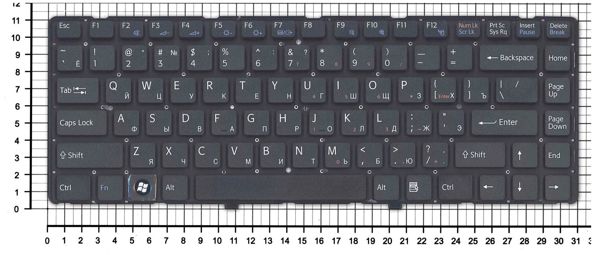 Клавиатура для ноутбука Sony Vaio VPCEA3M1EB черная без рамки