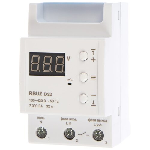 Реле контроля напряжения RBUZ D-32 32 А 230 В реле контроля напряжения rbuz d2 40 40 а 220 в