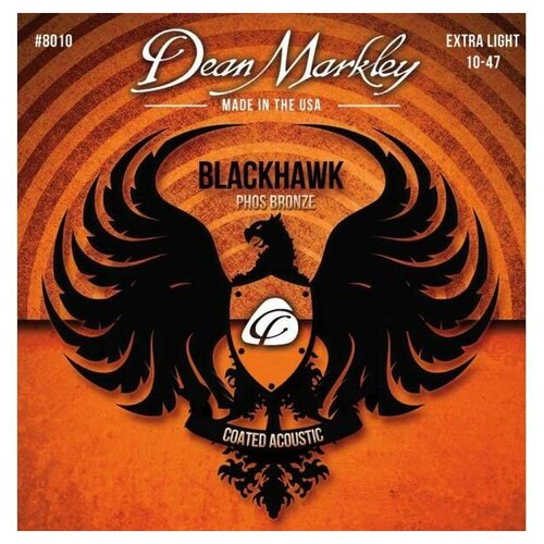 Струны Dean Markley DM8010 Blackhawk Pure Bronze 10-47 для акустической гитары