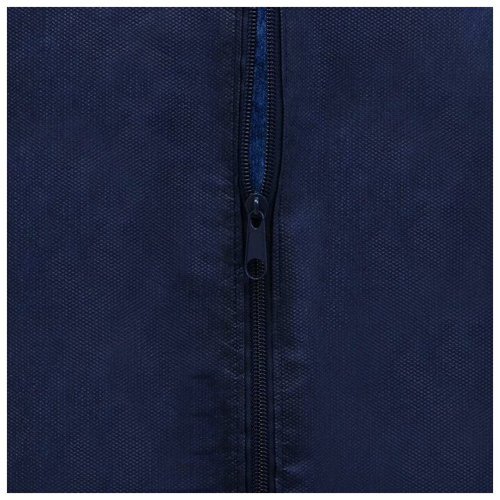 Чехол для одежды с окном, 60×120 см, спанбонд, цвет синий - фотография № 3