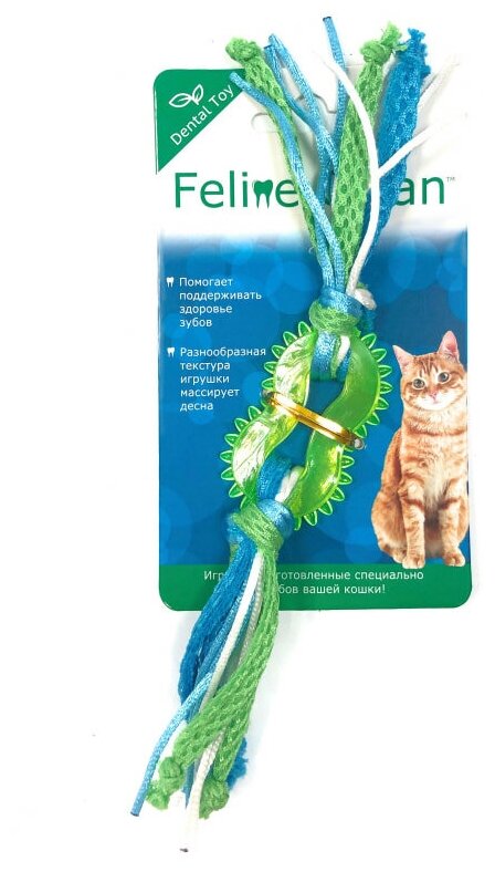 Feline Clean (Aromadog) прорезыватель для кошек "Колечко с лентами" - фотография № 12
