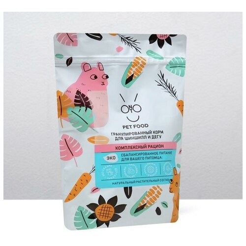 ONTO Гранулированный корм ONTO для шиншилл и дегу, 500 г