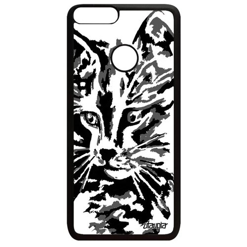 фото Защитный чехол на мобильный // huawei p smart 2018 // "котенок" кот тигристый, utaupia, черный