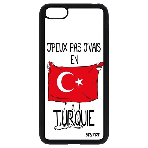 фото Противоударный чехол для смартфона // huawei y5 2018 // "еду в турцию" флаг государственный, utaupia, белый