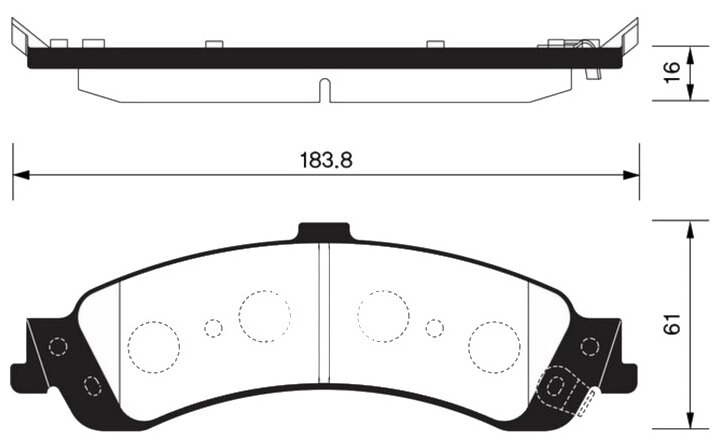 Дисковые тормозные колодки задние SANGSIN BRAKE SP1370 (4 шт.)