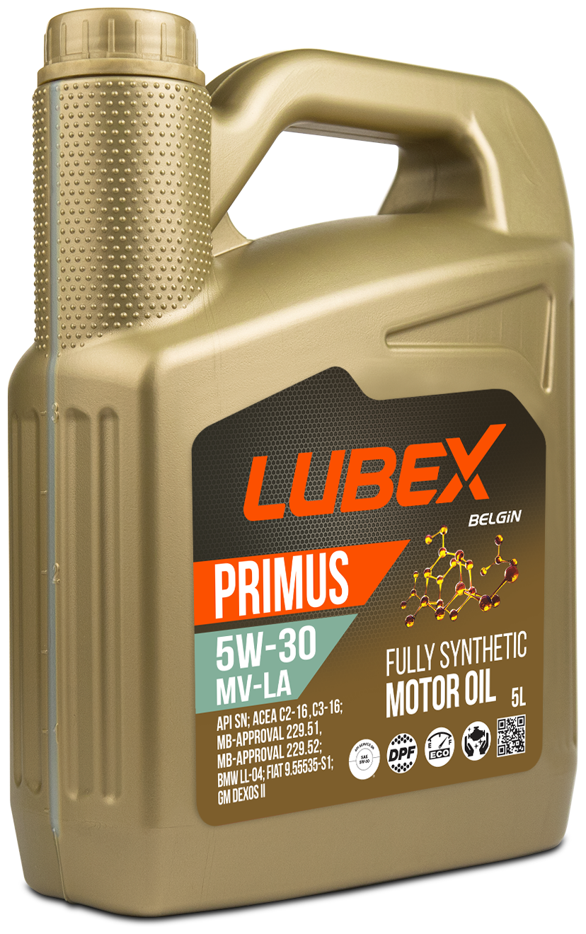 Моторное масло LUBEX PRIMUS MV-LA 5W-30 синтетическое 5 л