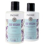 Inoar / Go Vegan: Anti Frizz (лаванда) шампунь и кондиционер, 2х300 мл - изображение
