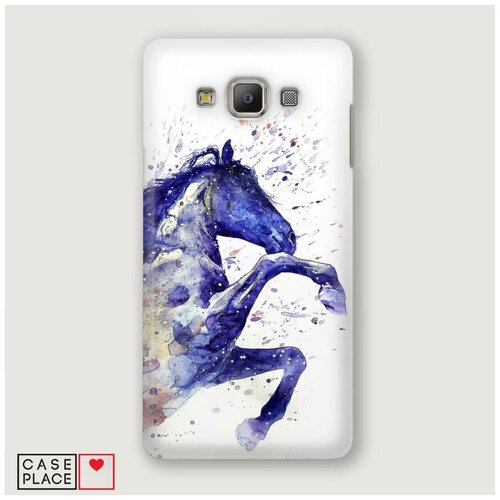 фото Чехол пластиковый samsung galaxy grand prime лошадь брызки краски case place