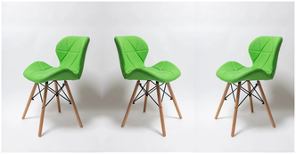 Комплект стульев для кухни из 3-х штук SC-026 зеленый
